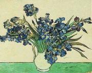 Vase with Irises, Vincent Van Gogh